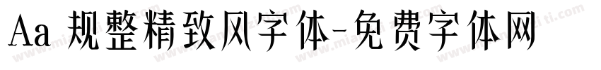Aa 规整精致风字体字体转换